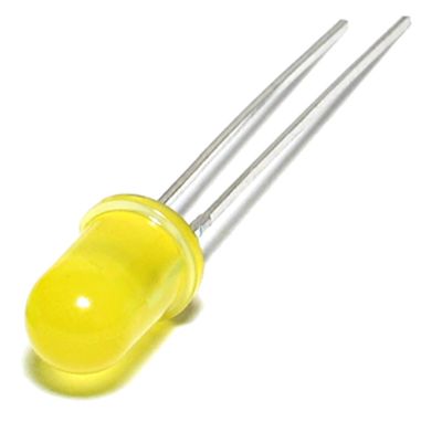 LED 5mm YELLOW 60deg 12V with resistor