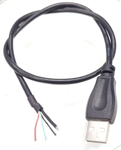 USB-2.0 CABLE A-MALE / OPEN WIRES 0,5m