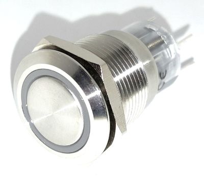 Lockable push-button with green LED