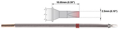 Thermaltronics SOLDER TIP 2,5mm CHISEL 30° (STTC-836)
