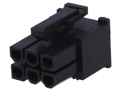 Molex 45559-0002 connector housing, Mini-Fit Jr., 6-pin (PCIe)