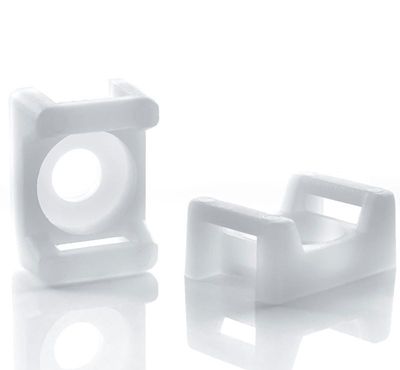 SADDLE TIE MOUNT 21,9x15,9mm Ø4,5mm WHITE 100pcs