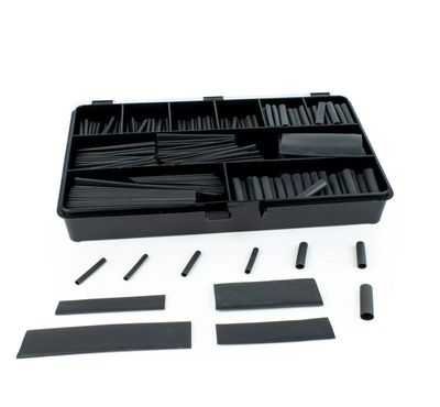 BLACK HEAT SHRINK TUBE SET 465pcs BLACK HEAT SHRINK TUBE SET 465pcs