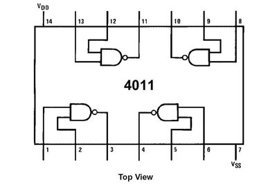 CMOS-LOGIC IC NAND 4011 DIP14