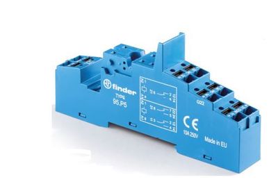 RELAY SOCKET DIN-RAIL FOR FINDER 40 (8P) Push On Terminals
