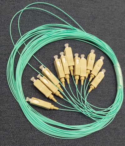 MULTIMODE SC-PIGTAIL SET 12pcs 1,5m aqua