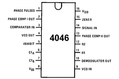 CMOS-LOGIC IC PLL 4046 DIP16