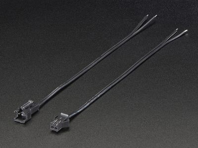 2-pin JST SM Plug + Receptacle Cable Set
