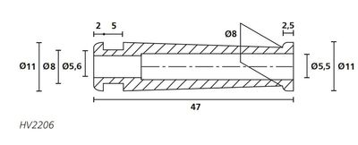 RUBBER CABLE GROMMET Ø8mm RUBBER CABLE GROMMET Ø8mm