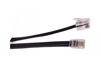 RJ9/RJ9 MODULAR PHONE LINE CORD 3m BLACK