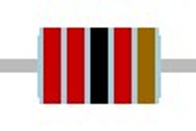 METAL FILM RESISTOR 0,6W: 22kohm