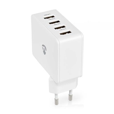 USB WALL CHARGER 5V 2X 2,4A +2X1A