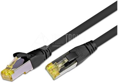 CAT6A PATCH CABLE SHIELDED S/FTP 0,5m black