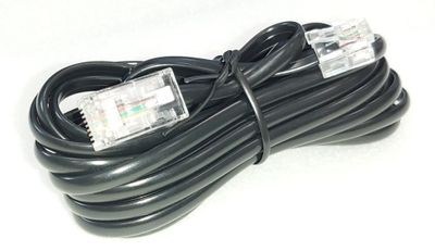 MODULAR PHONE LINE CORD RJ11/45 3m black MODULAR PHONE LINE CORD RJ11/45 3m black
