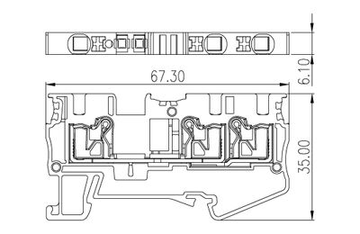 Dinkle DP4N-TN, SLFTB C3, 800V 32A, pushin, 0.2-6mm2, BG