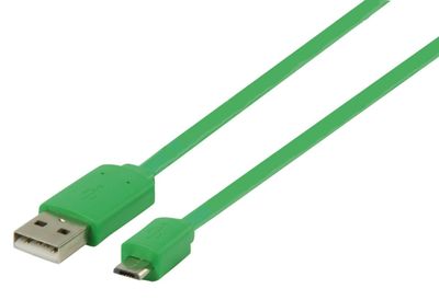 USB-2.0 CABLE A-MALE / microB U 1m green