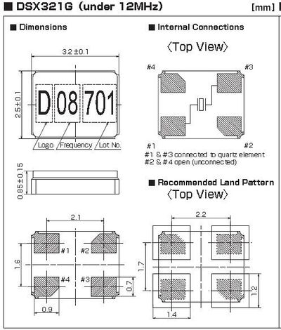 CRYSTAL 8.000MHZ 12PF 3225