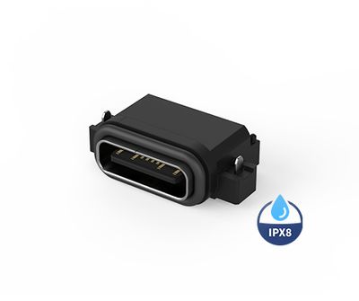 USB-C waterproof connector Mid-Mount 16Pin SMD