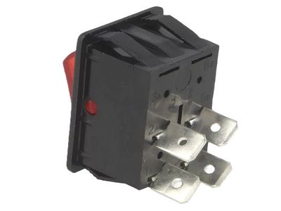 ROCKER SWITCH 2-POLE ON/OFF 16A 250VAC with red light ROCKER SWITCH 2-POLE ON/OFF 16A 250VAC with red light