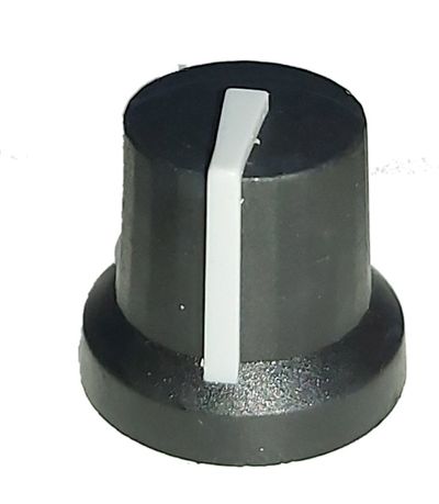 CONTROL KNOB 6mm AXIS Ø 14mm BLACK / GRAY
