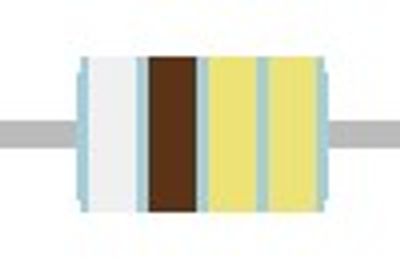 CARBON FILM RESISTOR 1W: 9,1ohm 2%