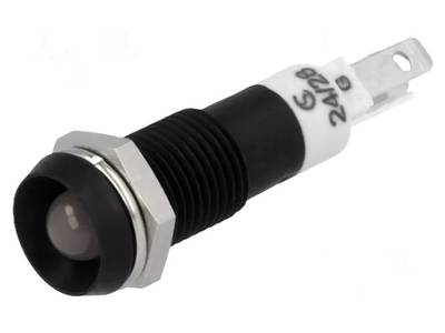 LED indicator light 24–28 VAC, red/green, Ø8 mm