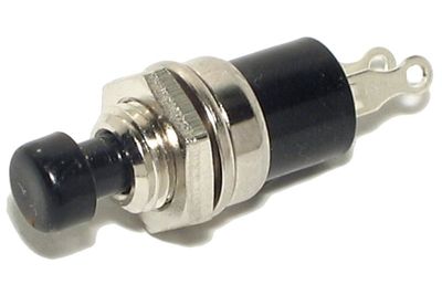 Normally-open pushbutton switch 1A 125VAC Black
