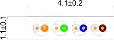 CAT6 FLAT NETWORK CABLE U/UTP 0,5m green