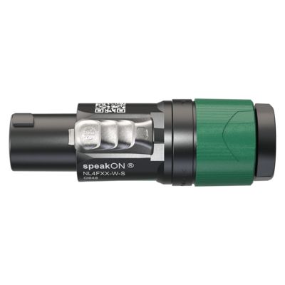 Neutrik 4 pole speakON cable connector, green