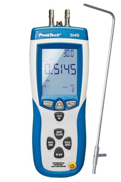 PeakTech 5145 AIR FLOW AND PRESSURE DIFFERENCE METER