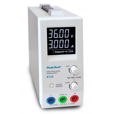 PeakTech 6135 POWER SUPPLY 1CH 1-36VDC 3A PeakTech 6135 POWER SUPPLY 1CH 1-36VDC 3A