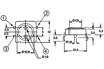 TACTILE SWITCH N.O. 12x12mm