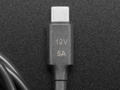 USB Type C 3.1 PD to 5.5mm Barrel Jack Cable - 12V 5A Output