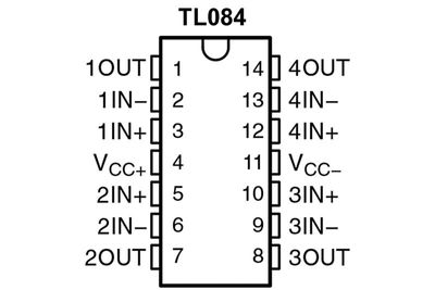 INTEGRATED CIRCUIT OPAMPQ TL084 (-40°C) INTEGRATED CIRCUIT OPAMPQ TL084 (-40°C)