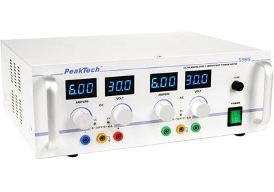 PeakTech 5995 POWER SUPPLY 2CH AC/DC 0-30V 6A PeakTech 5995 POWER SUPPLY 2CH AC/DC 0-30V 6A