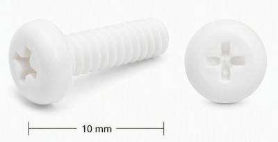 Cross-head screw M2 plastic 10mm