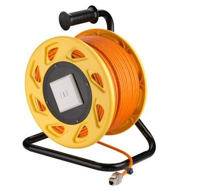 Portable CAT7A RJ45 Network Cable Reel Extension 50m