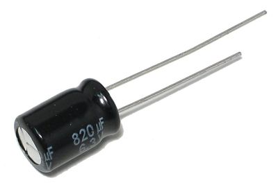 LOW ESR ELECTROLYTIC CAPACITOR 820UF 6,3V 8x12mm LOW ESR ELECTROLYTIC CAPACITOR 820UF 6,3V 8x12mm