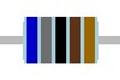 METAL FILM RESISTOR 0,6W: 6,8kohm