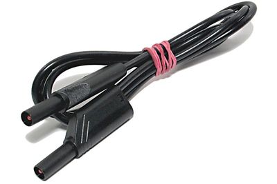 4mm SAFETY TEST LEAD CHAINABLE BLACK 1m 4mm SAFETY TEST LEAD CHAINABLE BLACK 1m