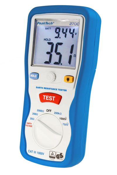 PeakTech 2700 EARTH TESTER 0-2000 OHM CAT III 1000V