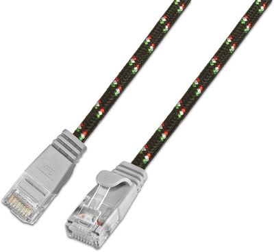 CAT6 FLAT NETWORK CABLE U/UTP TOUGH 0,25m grey