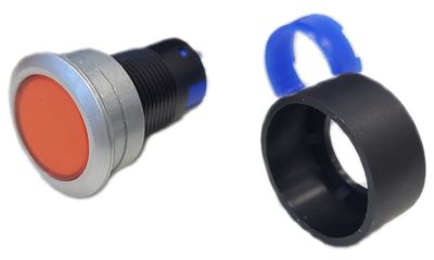 Lockable push-button with red 3V LED