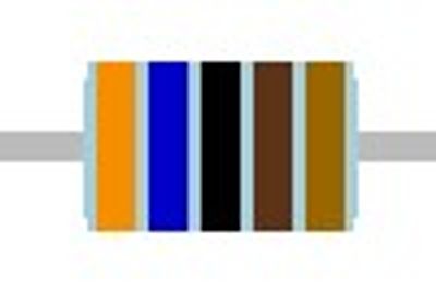 METAL FILM RESISTOR 0,6W: 3,6kohm