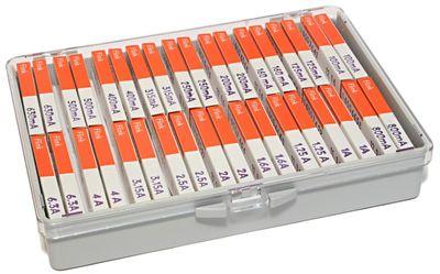 FUSE ASSORTMENT FAST (F) 5x20mm 18x 20pcs FUSE ASSORTMENT FAST (F) 5x20mm 18x 20pcs