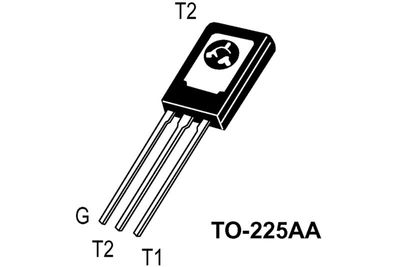 TRIAC 4A 600V 10/15mA TO225 TRIAC 4A 600V 10/15mA TO225