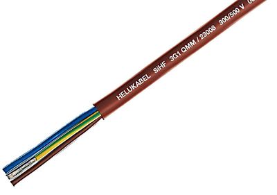 SILICONE CABLE 3x 0,75mm2 BROWN 1m
