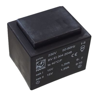 PCB TRANSFORMER 2,5VA 2x 15V