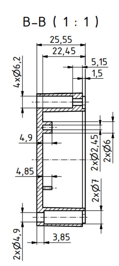 Industrial housing, 70 x 50 x 37 mm, IP65