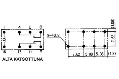 MINIATURE RELAY DPDT 1A 24VDC